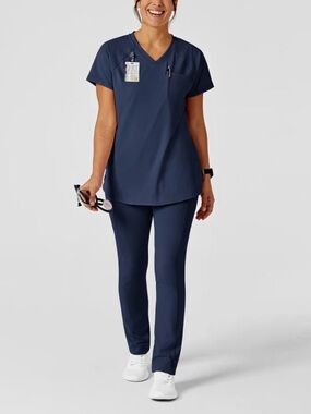 Navy Blue XS short wink brand scrub tops and yoga pants bundle